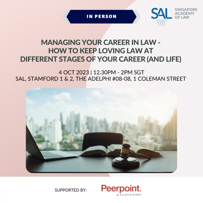 Managing Your Career in Law - How to keep loving law at different stages of your career (and life)