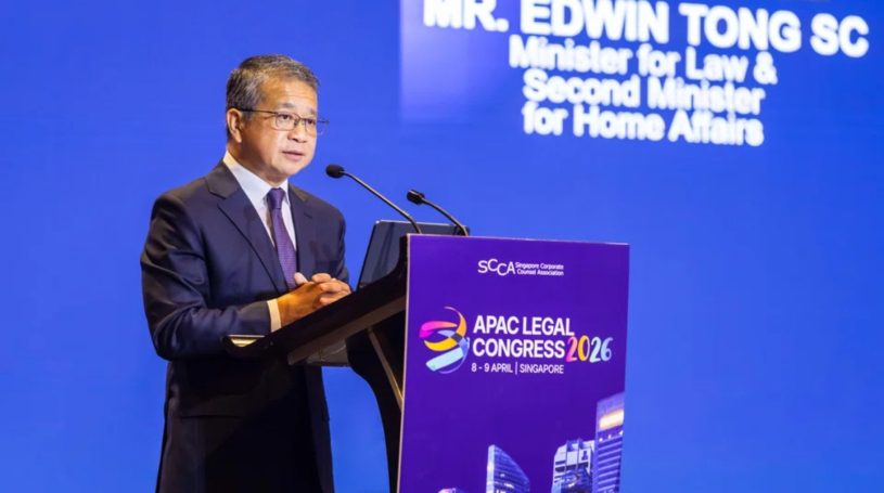 Law Minister Edwin Tong says: "Supply chain fragmentation affects our businesses. Trade tensions raise costs across our economy." PHOTO: MINISTRY OF LAW
